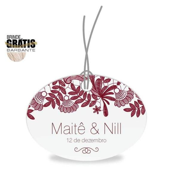 Tag casamento oval renda