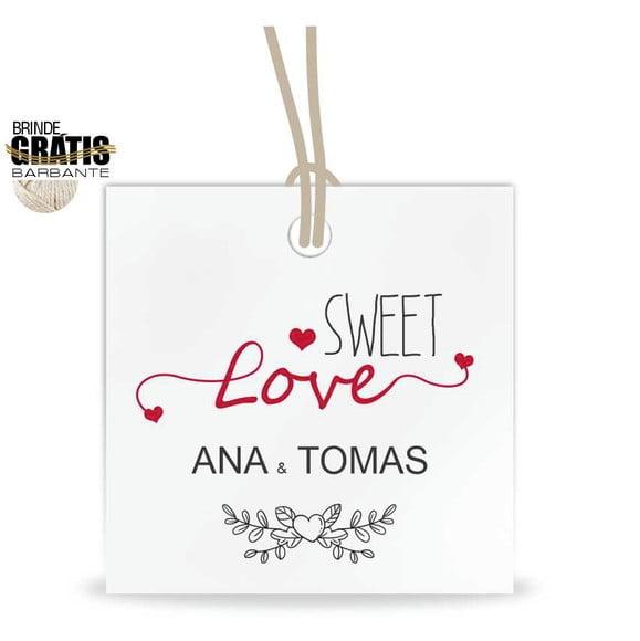 Tag casamento quadrada sweet love