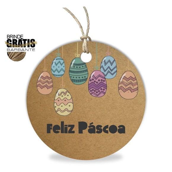 Tag Feliz Páscoa Personalizada, Mod.01