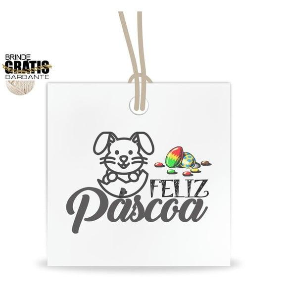 Tag Feliz Páscoa Personalizada, Mod.08