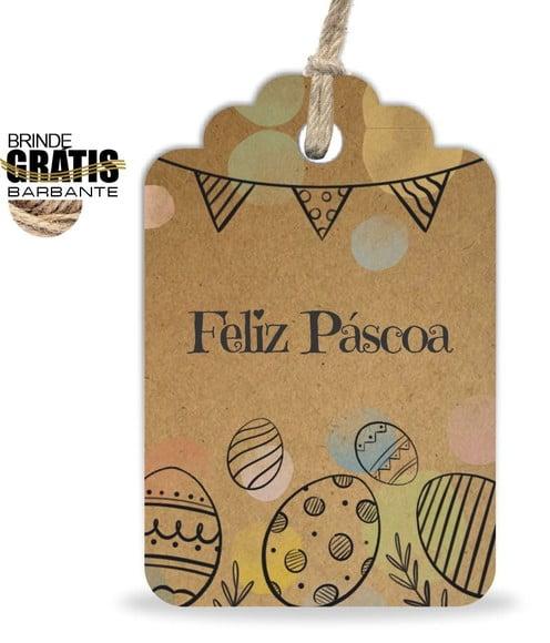 Tag Feliz Páscoa Personalizada, Mod.09