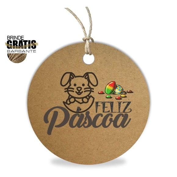 Tag Feliz Páscoa Personalizada, Mod.08