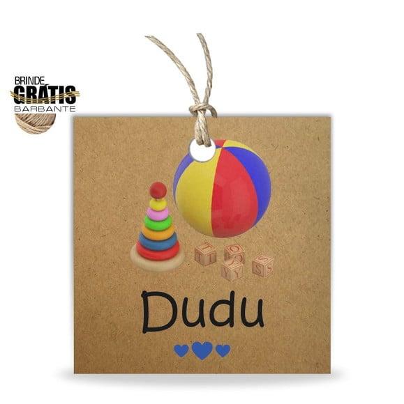 Tag infantil quadrada brinquedos