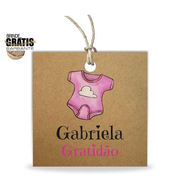 Tag infantil quadrada body menina