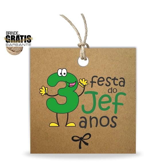 Tag infantil quadrada niver