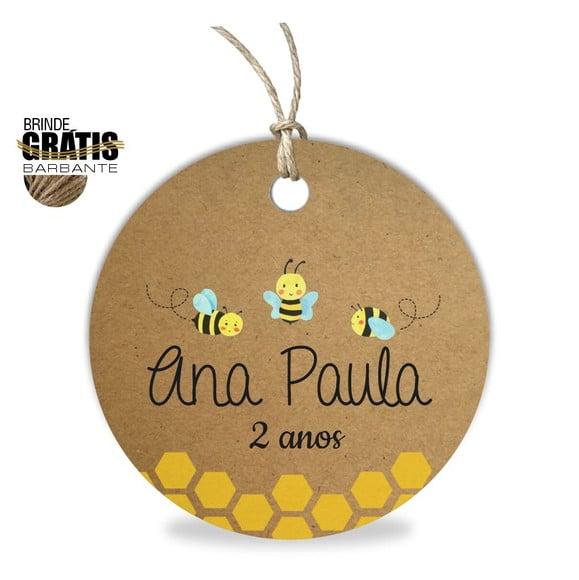 Tag infantil redonda abelhinhas