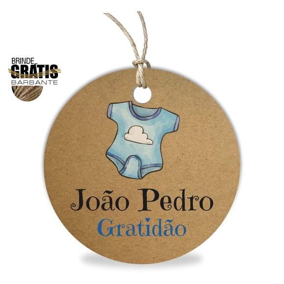 Tag infantil redonda body menino