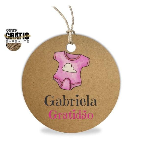 Tag infantil redonda body menina