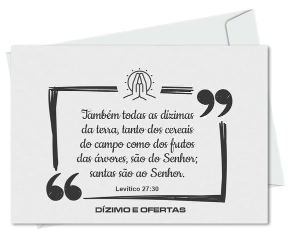 Envelope pequeno oferta/dízimo personalizado.