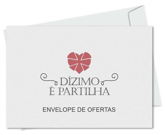 Envelope pequeno oferta/dízimo personalizado.