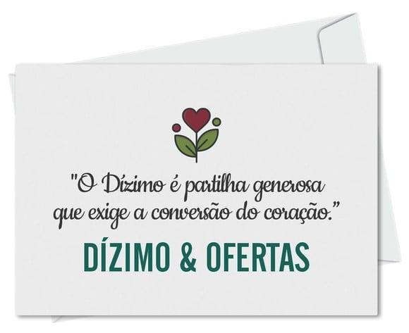 Envelope pequeno oferta/dízimo personalizado.