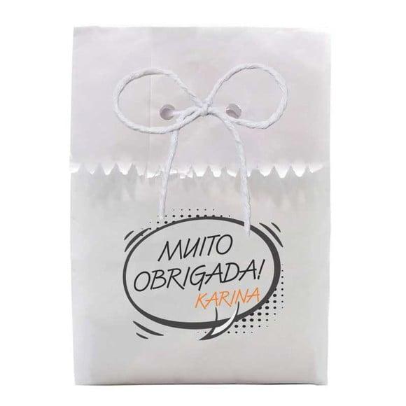 FESTAS - SAQUINHO PAPEL PERSONALIZADO. C/ FURO E CORDÃO