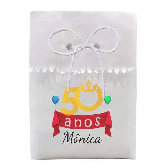 FESTAS - SAQUINHO PAPEL PERSONALIZADO. C/ FURO E CORDÃO
