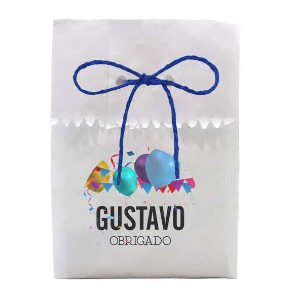 FESTAS - SAQUINHO PAPEL PERSONALIZADO. C/ FURO E CORDÃO
