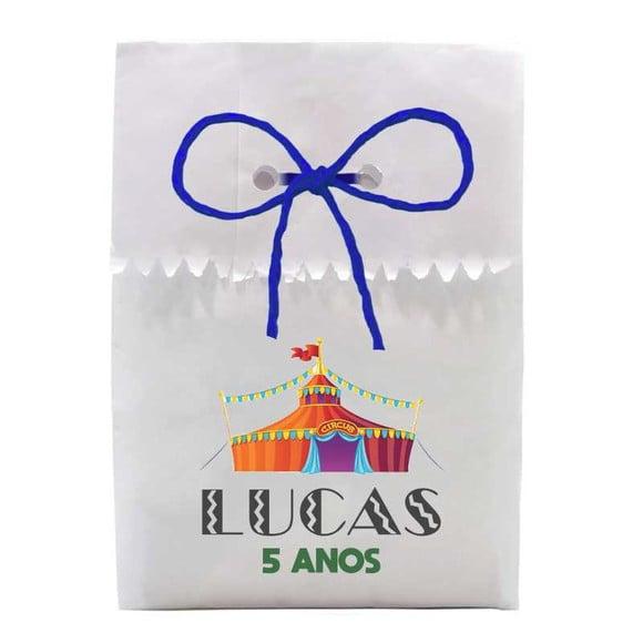 INFANTIL - SAQUINHO PAPEL PERSONALIZADO. C/ FURO E CORDÃO