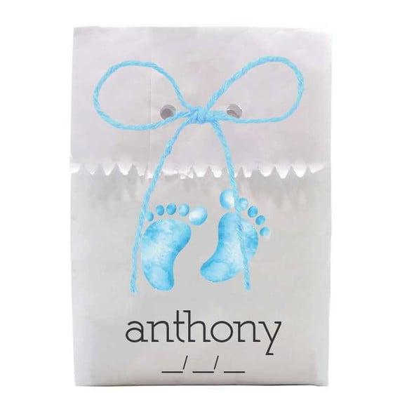 INFANTIL - SAQUINHO PAPEL PERSONALIZADO. C/ FURO E CORDÃO
