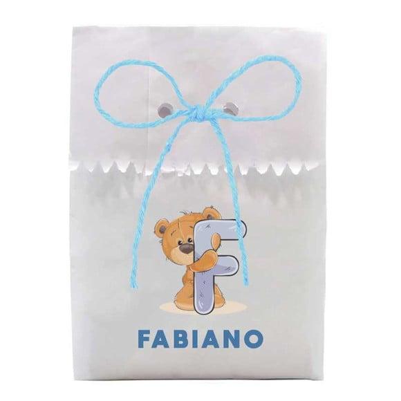 INFANTIL - SAQUINHO PAPEL PERSONALIZADO. C/ FURO E CORDÃO