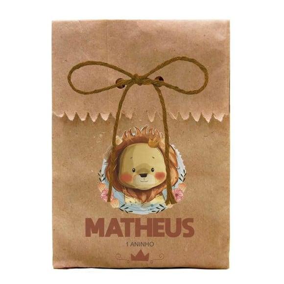 INFANTIL - SAQUINHO PAPEL PERSONALIZADO. C/ FURO E CORDÃO