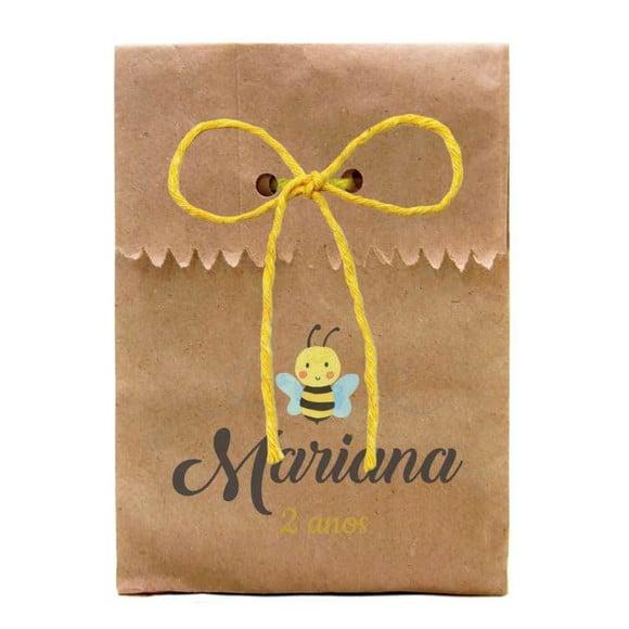 INFANTIL - SAQUINHO PAPEL PERSONALIZADO. C/ FURO E CORDÃO