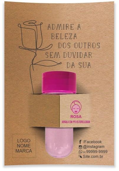 Kit Argila Facial Personalizado, Admire. Cor Rosa.