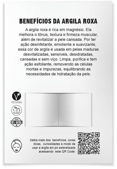 Kit argila facial personalizado, Merecimento. Cor roxa.