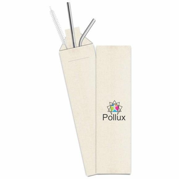 Kit Canudo Inox c/ 3 Pçs + Embalagem Personalizados