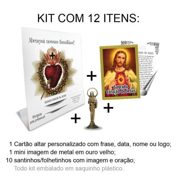 Kit Cartão Altar + Imagem da Sagrado Coração de Jesus, M2