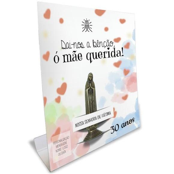 Kit Cartão Altar + Imagem de Nossa Senhora de Fátima, M1