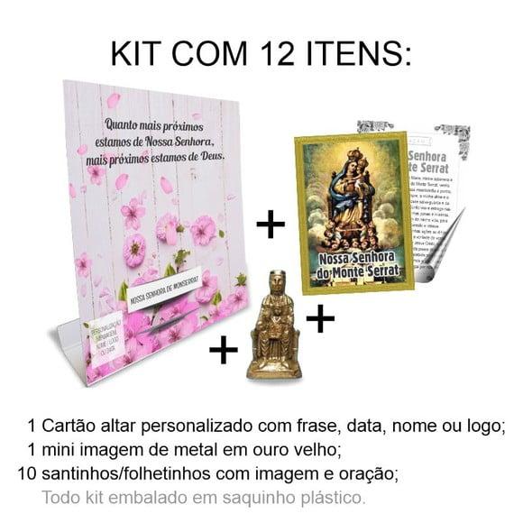 Kit Cartão Altar + Imagem de Nossa Sra. de Monte Serrat, M1
