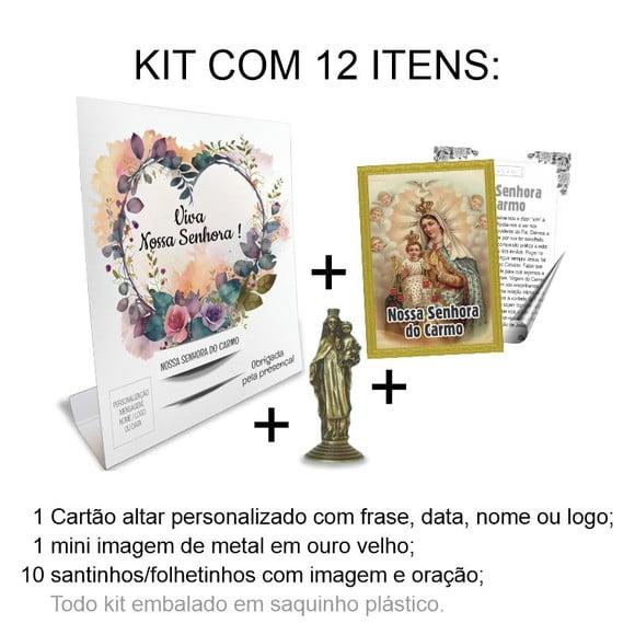 Kit Cartão Altar + Imagem de Nossa Senhora do Carmo, M2