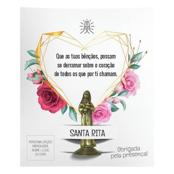 Kit Cartão Altar + Imagem de Santa Rita, M1