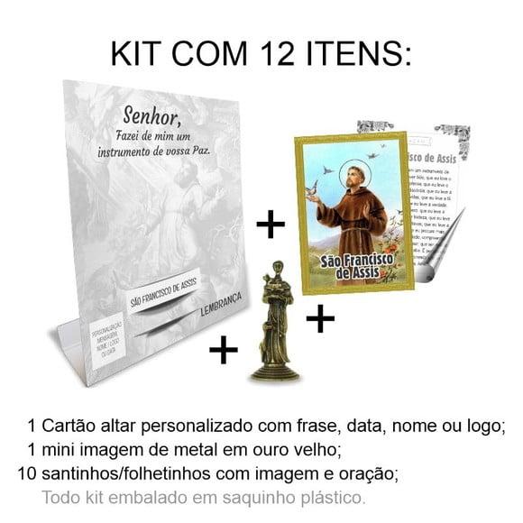Kit Cartão Altar + Imagem de São Francisco de Assis , M1