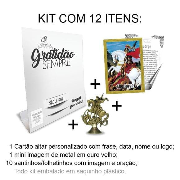 Kit Cartão Altar + Imagem de São Jorge, M2