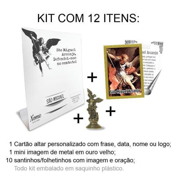 Kit Cartão Altar + Imagem de São Miguel Arcanjo, M1