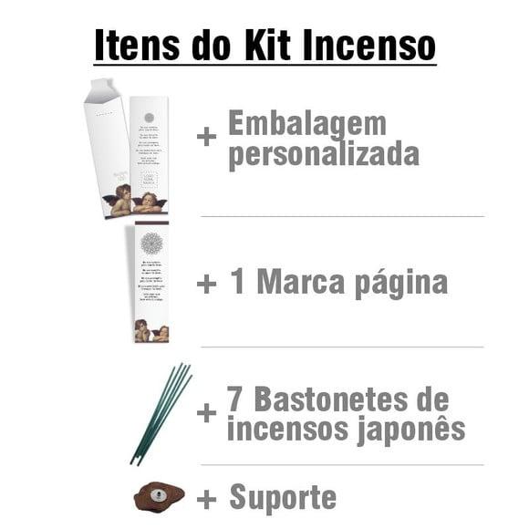 Kit Incenso Personalizado Ouro Mirra. Pacote c/ 24un