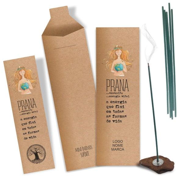 Kit Incenso Personalizado Prana. Pacote c/ 24un
