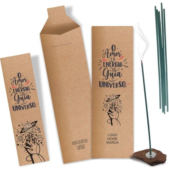 Kit Incenso Personalizado Universo. Pacote c/ 24un
