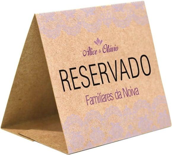 Prisma / Marcador de mesa personalizado