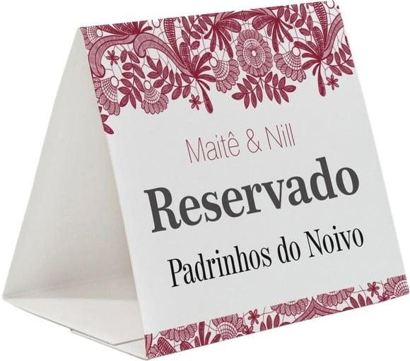 Prisma / Marcador de mesa personalizado