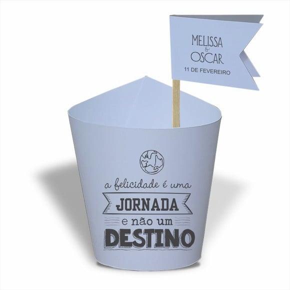 Rótulo mini suculenta + tag bandeirinha + palito. Frases