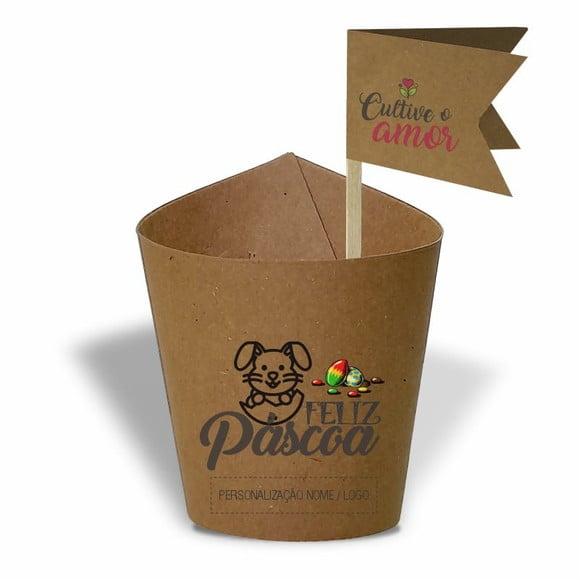 Rótulo Mini Suculenta Feliz Páscoa, Personalizado. Mod.08