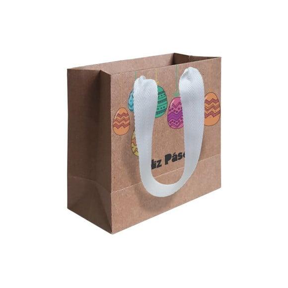 Sacolinha com Alça, Feliz Páscoa, Personalizada. Mod.01.