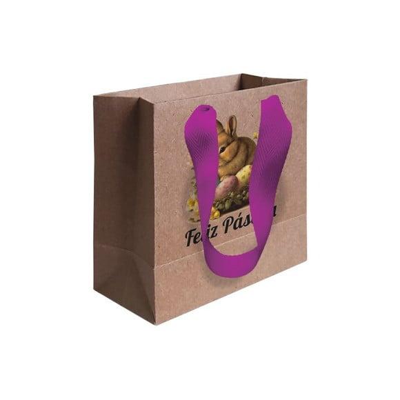 Sacolinha com Alça, Feliz Páscoa, Personalizada. Mod.04.