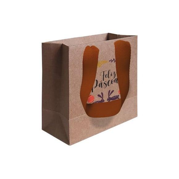 Sacolinha com Alça, Feliz Páscoa, Personalizada. Mod.03.