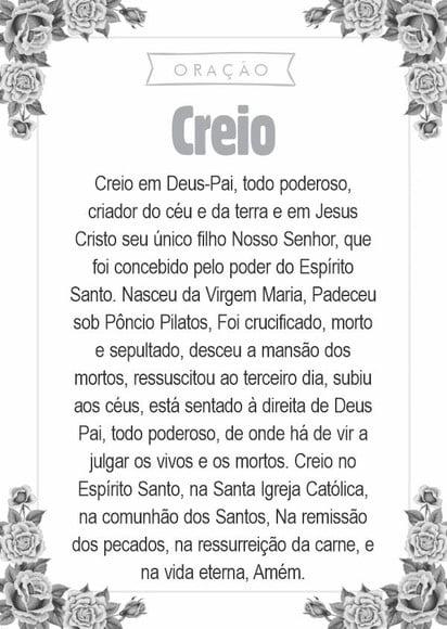 Santinho Creio. Pcte c/ 250 Unids
