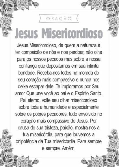 Santinho Jesus Misericordioso. Pcte c/ 250 Unids