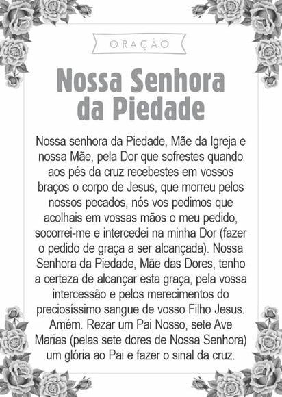Santinho Nossa Senhora da Piedade. Pcte c/ 250 Unids