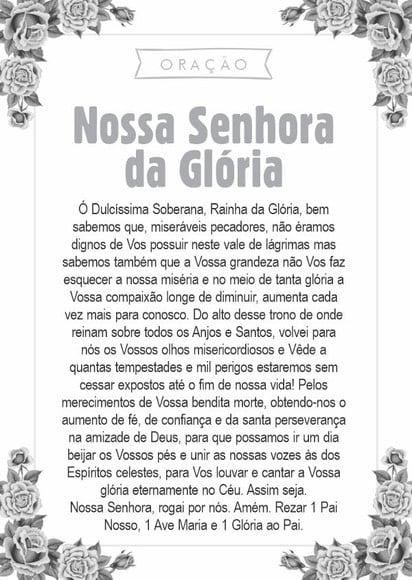 Santinho Nossa Senhora da Glória. Pcte c/ 250 Unids