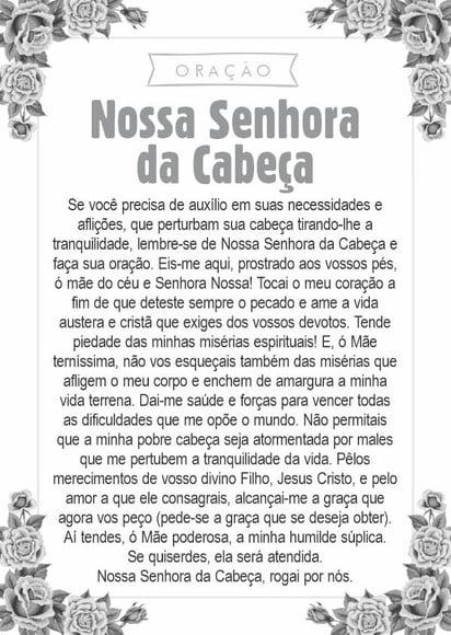 Santinho Nossa Senhora da Cabeça. Pcte c/ 250 Unids