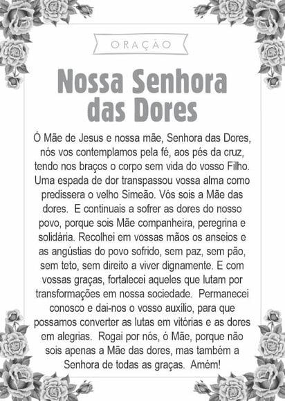 Santinho Nossa Senhora das Dores. Pcte c/ 250 Unids